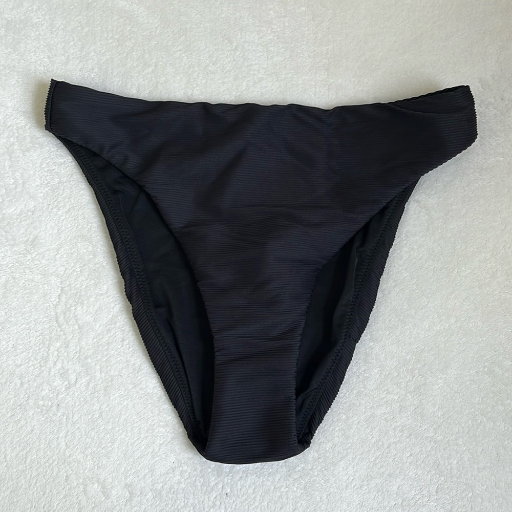 J.Crew Women’s Ribbed High Rise Cheeky Bikini Bottoms Size Small